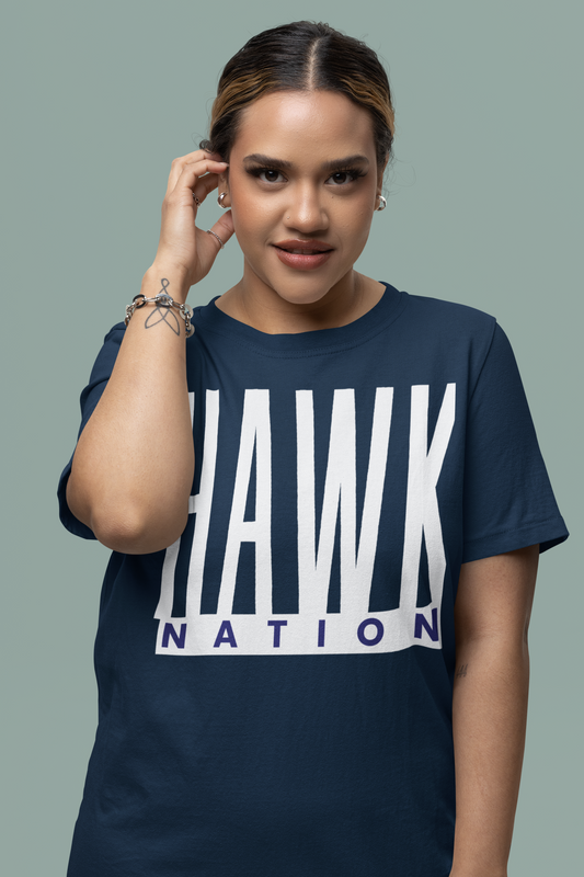 Hawk T-Shirt Unisex Navy HAWK Nation Shirt Tee