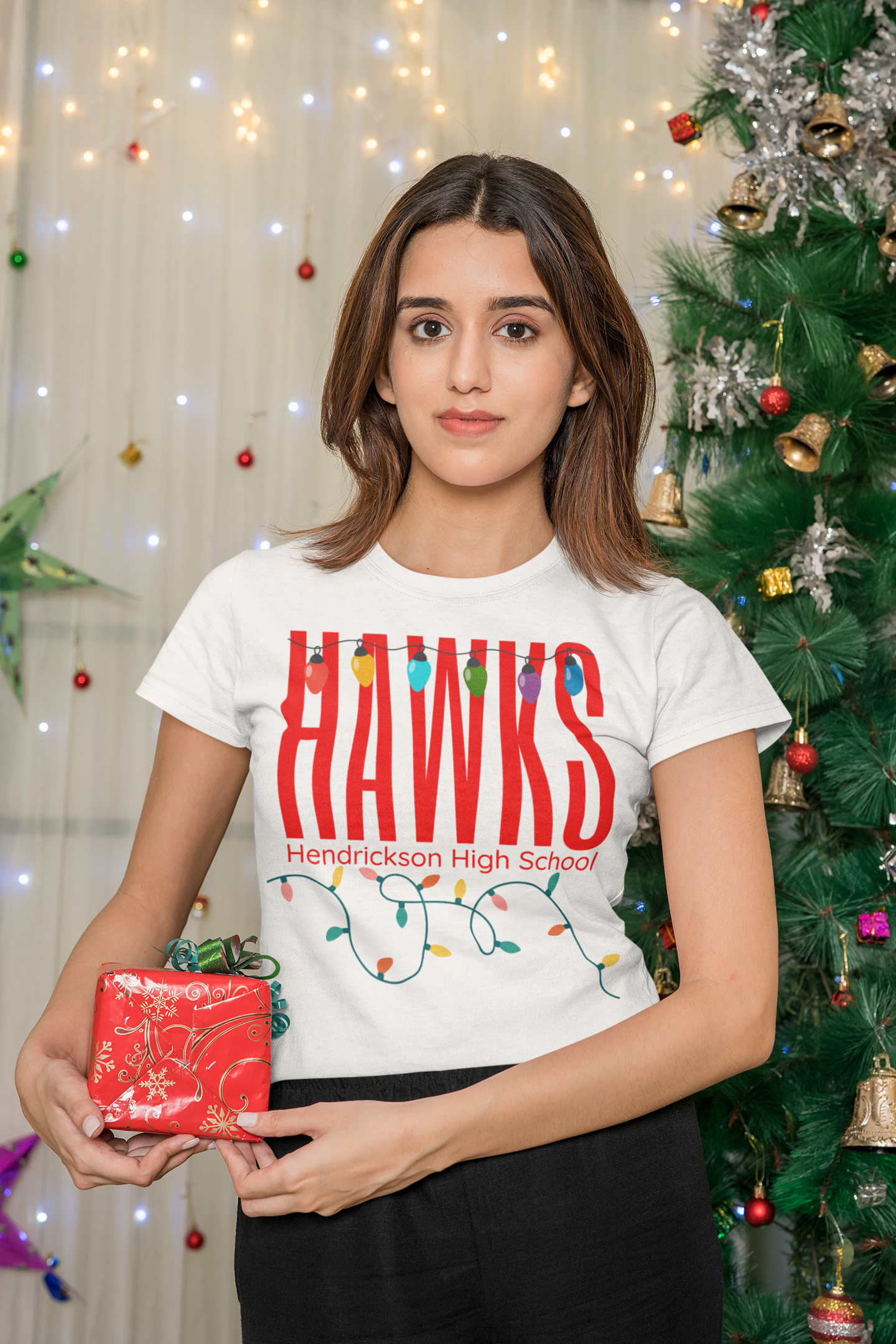 HHS Hawk Holiday Collection Heavy Cotton Tee Hendrickson Shirt