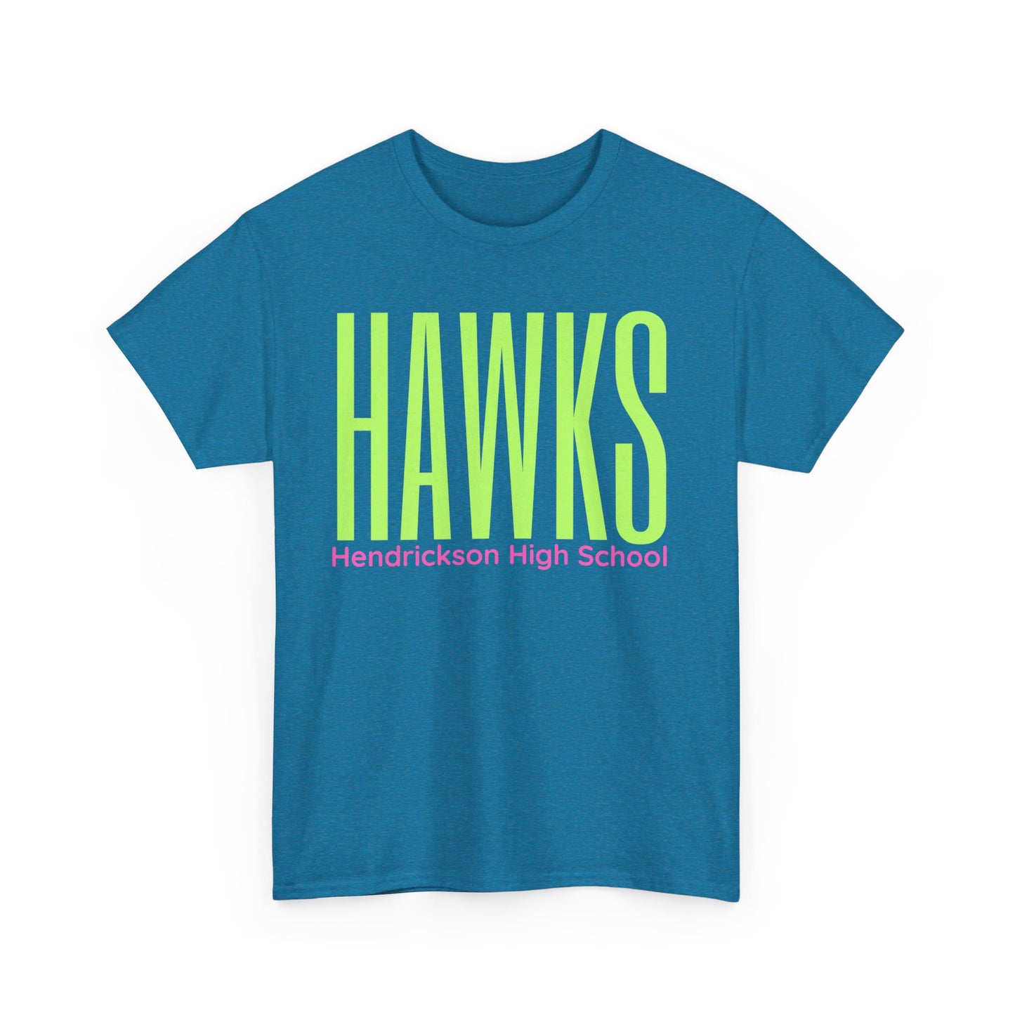 Hawk T-Shirt Unisex TEAL BLUE NEON HAWK Nation Shirt Tee