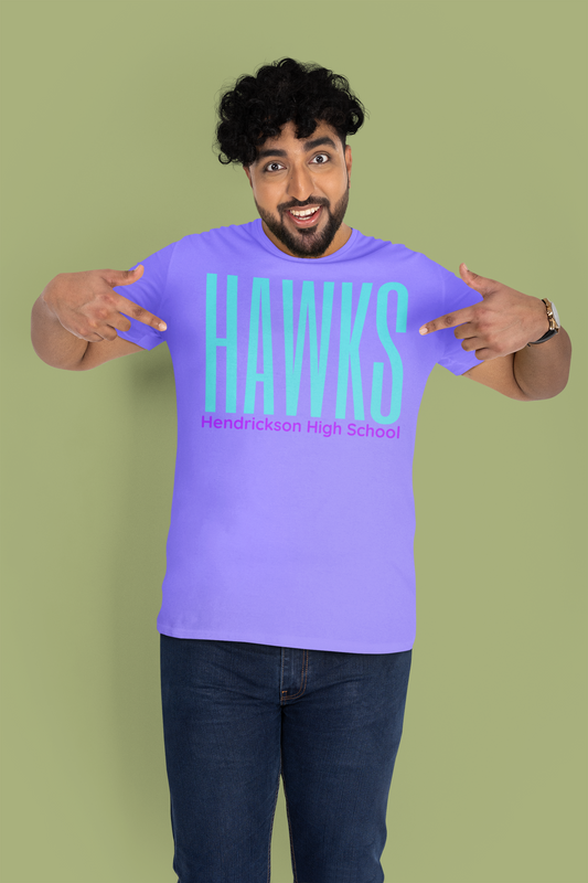 Hawk T-Shirt Unisex Purple HAWK Neon Shirt Tee